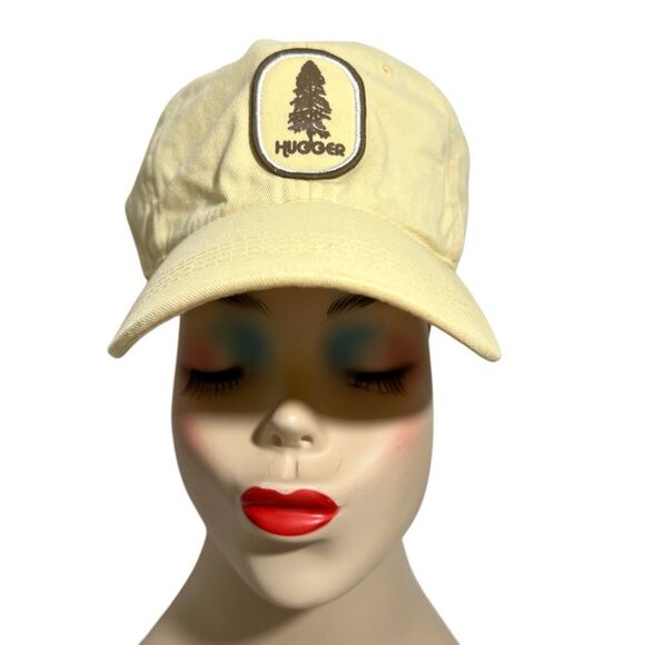 100% Organically Grown Cotton Yellow "Tree Hugger" Baseball Hat -- OS - Picture 2 of 8